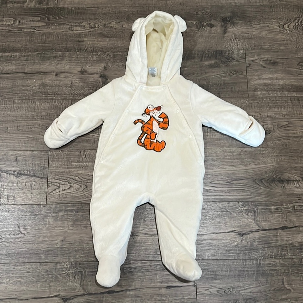 Winnie the Pooh onesie with hoodie 3/6 months old